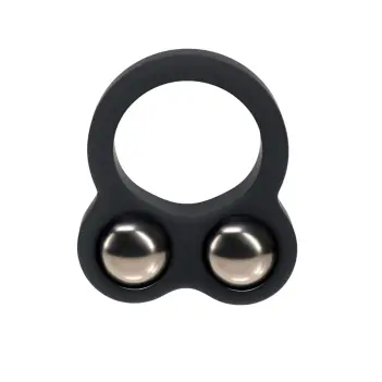 Cockring con doble peso LEVELZ silicona líquida LSR negro | Dark-Ink