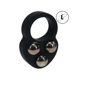 Cockring con triple peso LEVELZ silicona líquida negro | Dark-Ink