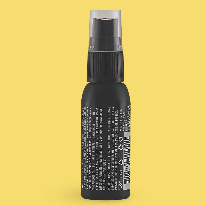 Spray relajante anal Mister B RELAX, Menthyl Lactate, 25 ml | Dark-Ink