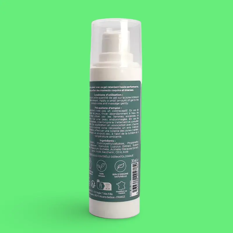 Gel retardante Easylove 30ml, sin anestésico químico | Dark-Ink