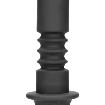 OUCH! Thrusting Dildo, Vibrating, 13 Speed Modes, Silicone | Dark-Ink