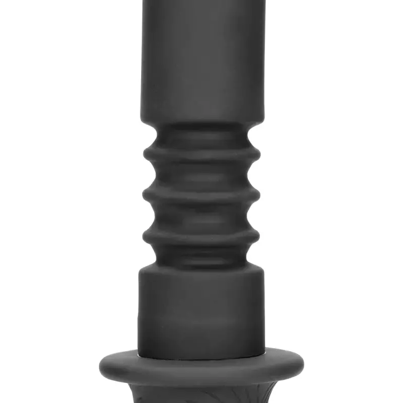OUCH! Thrusting Dildo, Vibrating, 13 Speed Modes, Silicone | Dark-Ink