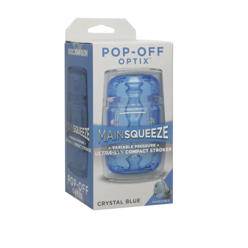 Masturbateur Pop-Off Optix Doc Johnson transparent | Dark-Ink