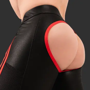 Pantalón fetish RØK Rebel Skinny Open Ass, bandas racing | Dark-Ink