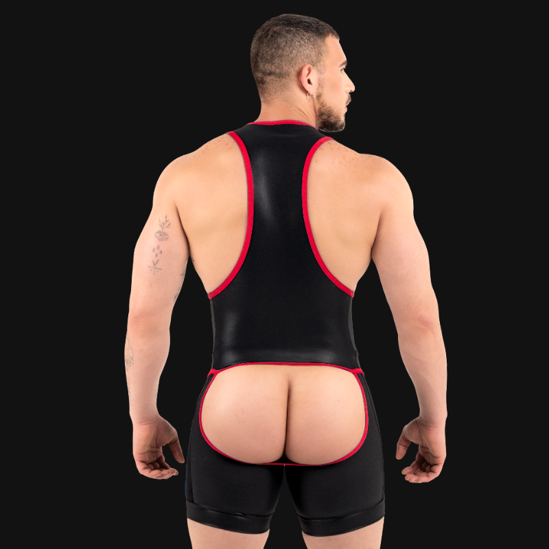 el Open-Ass Wrestler | Singlet Fetish Trasero Abierto 2 Colores
