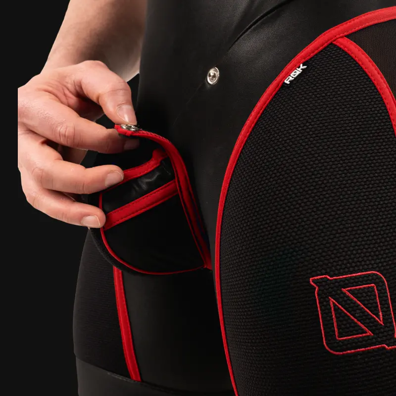 Singlet fetish RØK Rebel Open-Ass, panneaux mat et mesh | Dark-Ink