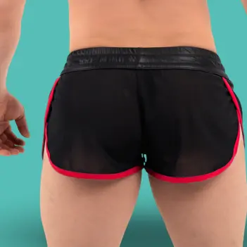RØK Rebel Mesh Sport-Shorts, Wetlook und Mesh, 2 Farben | Dark-Ink