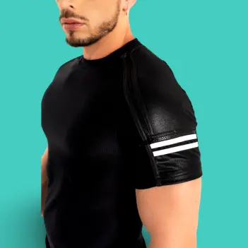 RØK Industrial Zip Shirt, Biker-Style mit Frontzipper | Dark-Ink
