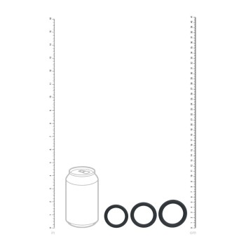 LEVELZ Silicone Cock Rings Set | Cockrings Silicone L/XL/XXL | DARK-INK