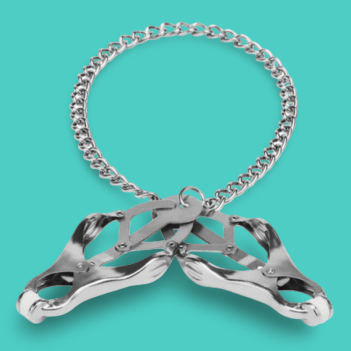 Clover Stainless Steel Nipple Clamps W/Chain