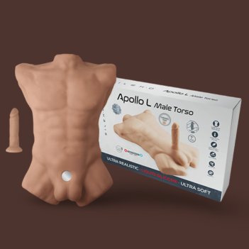 Apollo L Male Torso Caramel | Torse Masculin Réaliste XXL Silicone | DARK-INK Paris
