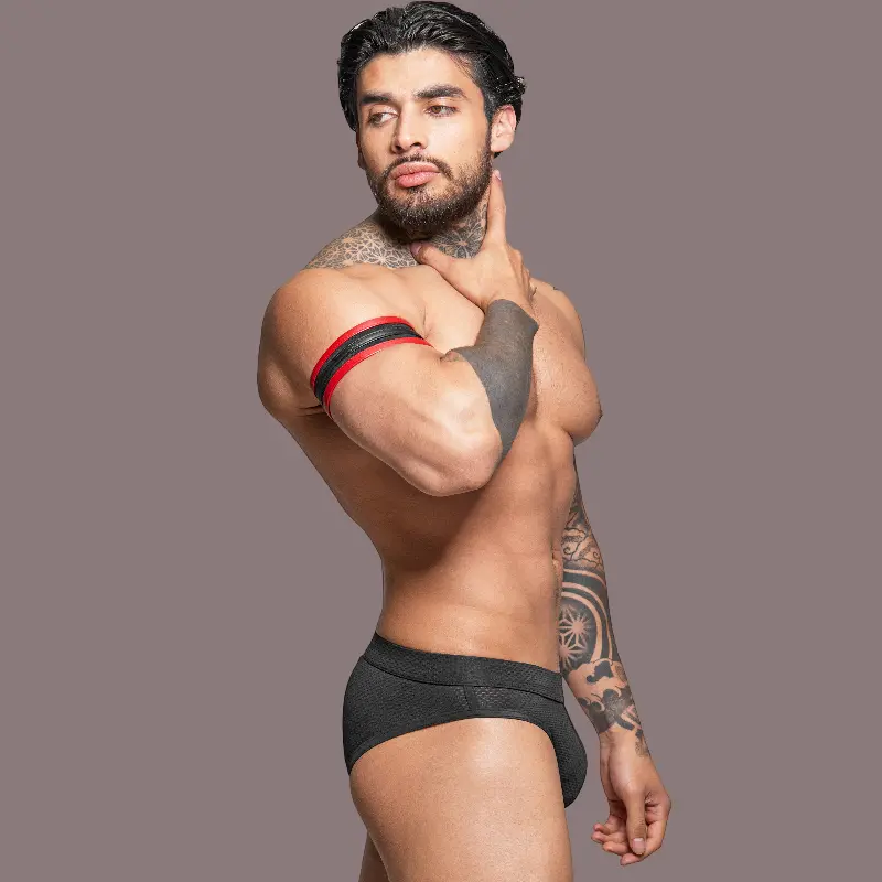 RØK Biker Bizepsband im Leder-Look, 2 Farben | Dark-Ink