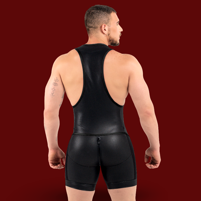 ROK Rebel Pouch Front Wrestler  | Singlet Fetish con Cremallera Trasera