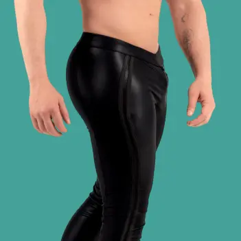 RØK Rebel Skinny Fetish-Hose, Front- und Rear-Zip | Dark-Ink
