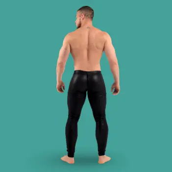 RØK Rebel Skinny Rear-Zip fetish pants, front and rear zip | Dark-Ink