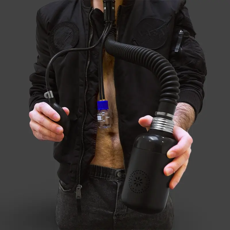 GASMASTER Aroma Pump Half Gas Mask | Manual Pump, 40 mm | Dark-Ink
