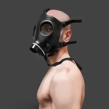 GASMASTER Alien Fetish Gas Mask | 40mm Standard Thread | Dark-Ink
