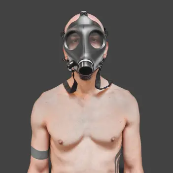 GASMASTER Alien Gas Mask fetish | Conexión 40 mm universal | Dark-Ink