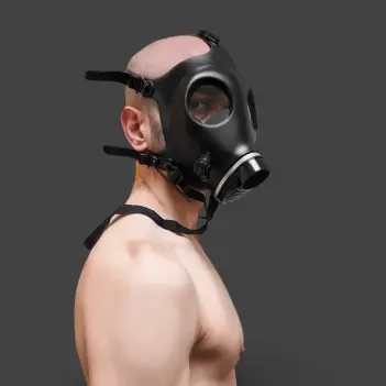GASMASTER Alien Gas Mask fetish | Conexión 40 mm universal | Dark-Ink