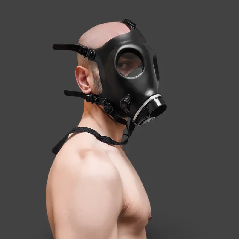 GASMASTER Alien Gas Mask fetish | Conexión 40 mm universal | Dark-Ink