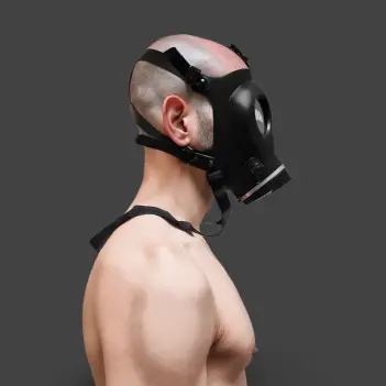 GASMASTER Alien Gas Mask fetish | Conexión 40 mm universal | Dark-Ink