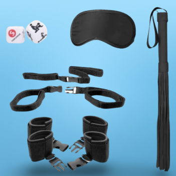Bed post bindings restraint kit