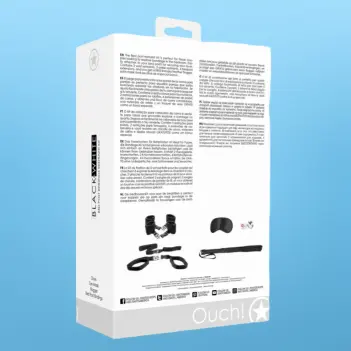 Kit de bondage OUCH! pour montants de lit, flogger inclus | Dark-Ink