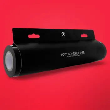 Bondage Tape OUCH! 30 cm Wide, 20 m Roll, Black PVC | Dark-Ink
