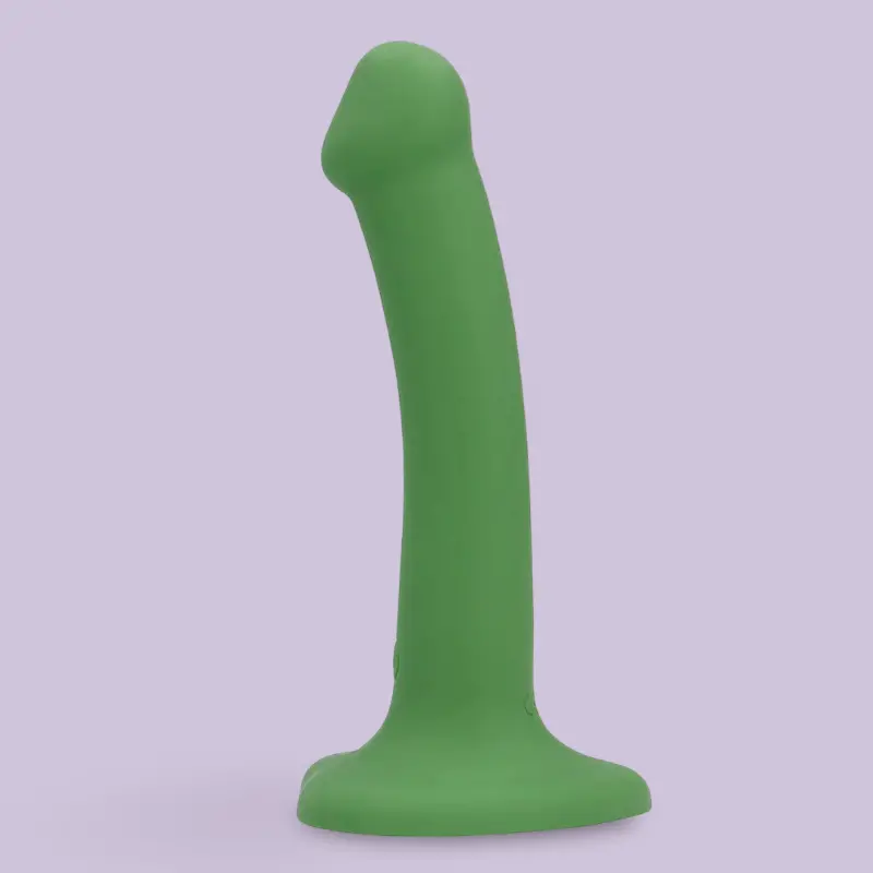 Loveline Non-Phallic Vibrating Dildo, 3 Sizes & Colors | Dark-Ink