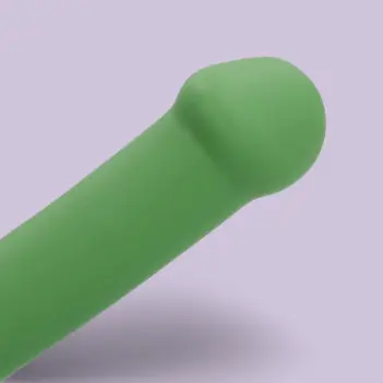 Loveline Non-Phallic Vibrating Dildo, 3 Sizes & Colors | Dark-Ink