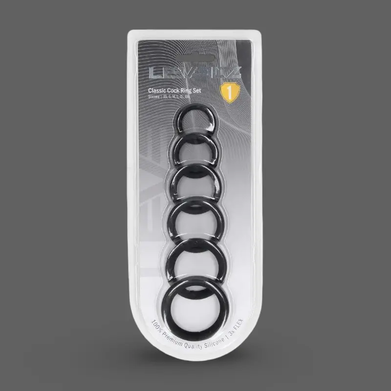 Set cockring silicona LEVELZ Classic 6 tallas negro | Dark-Ink