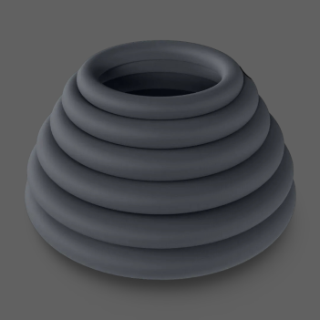 Classic Silicone Cockring Set of 6 - Black