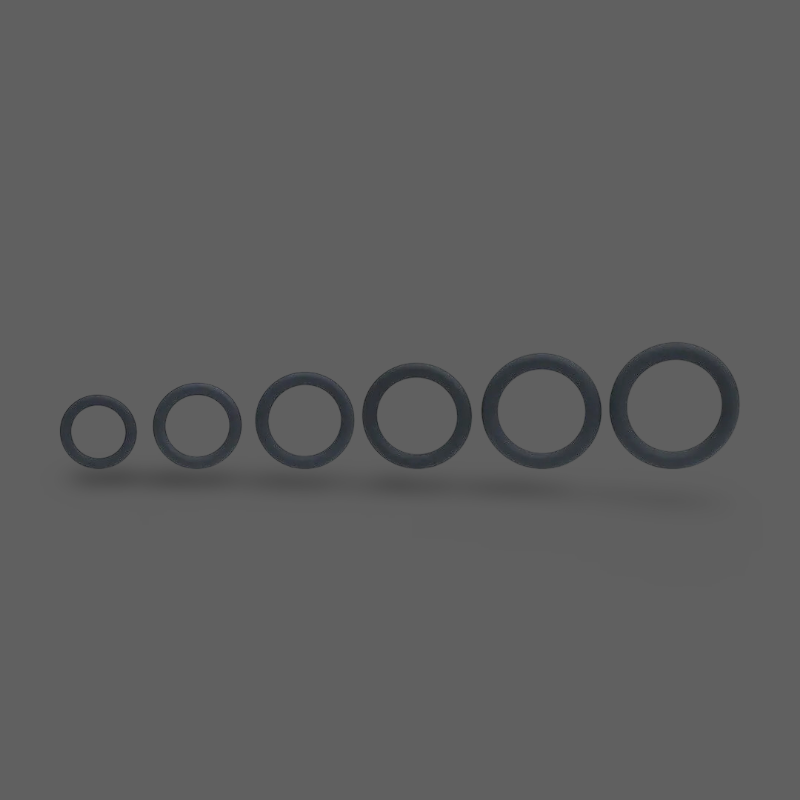 Classic Silicone Cockring Set of 6 - Black