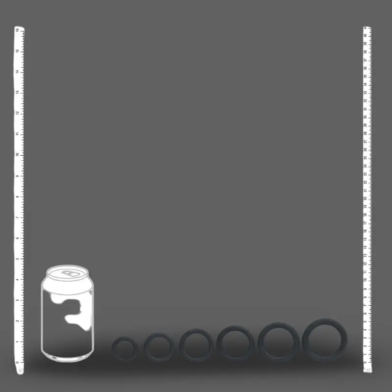 Set cockring silicona LEVELZ Classic 6 tallas negro | Dark-Ink
