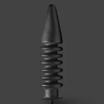 Master Series Accordion Inflatable XL Butt Plug, latex | Dark-Ink