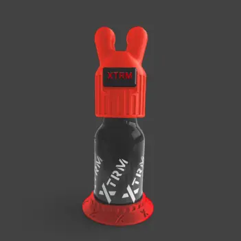 Inhalador poppers XTRM KINKY Double Red, kit con soporte | Dark-Ink