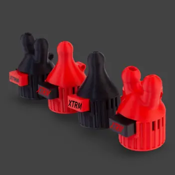 Inhalador poppers XTRM KINKY Double Red, kit con soporte | Dark-Ink
