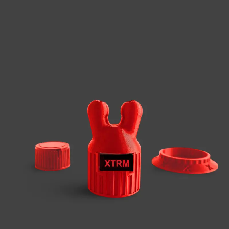 Inhalador poppers XTRM KINKY Double Red, kit con soporte | Dark-Ink
