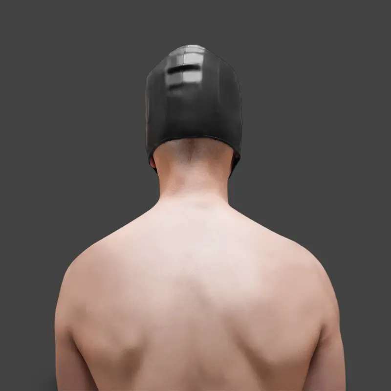 GASMASTER Full Rubber Fetisch-Gasmaske | Einheitsgröße | Dark-Ink