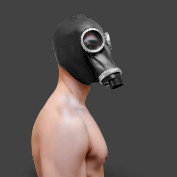 GASMASTER Full Rubber Gas Mask | Rubber Fetish Mask