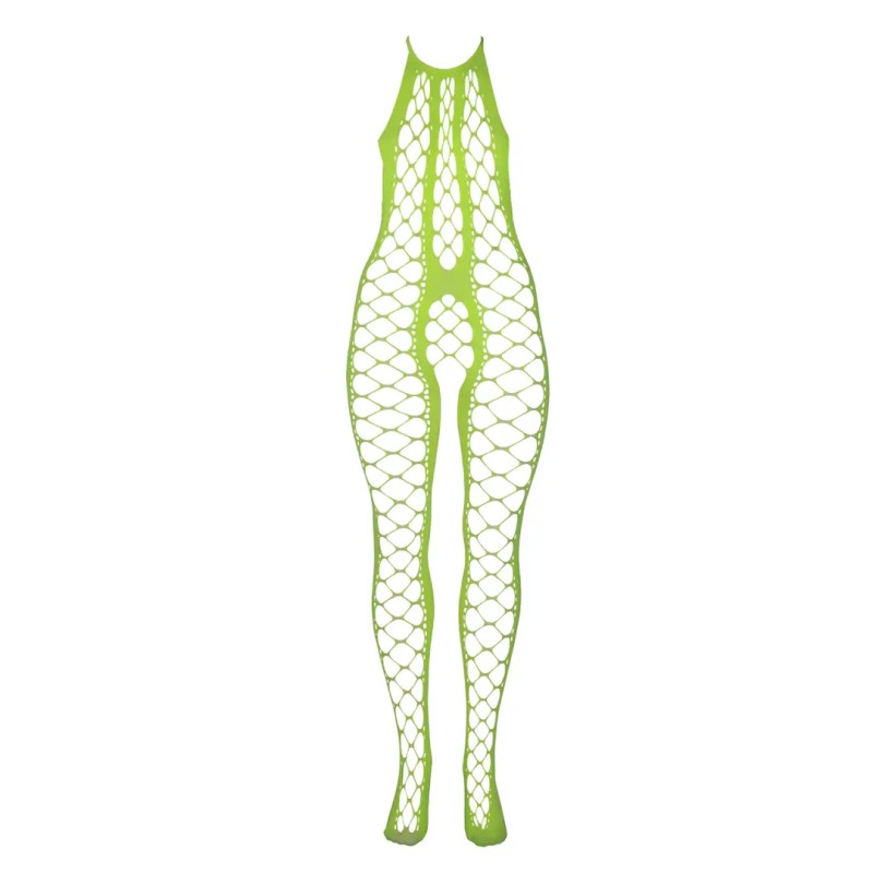Bodystocking with halterneck glow in the dark xl