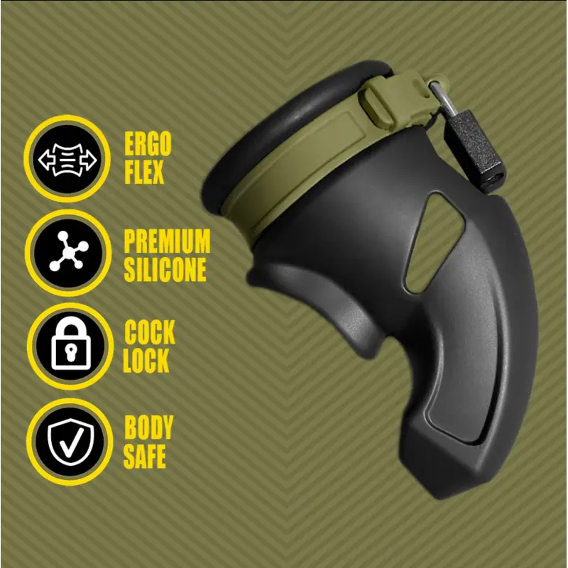 Fort Troff CUMfort Keuschheitskäfig, flexibles Silikon | Dark-Ink