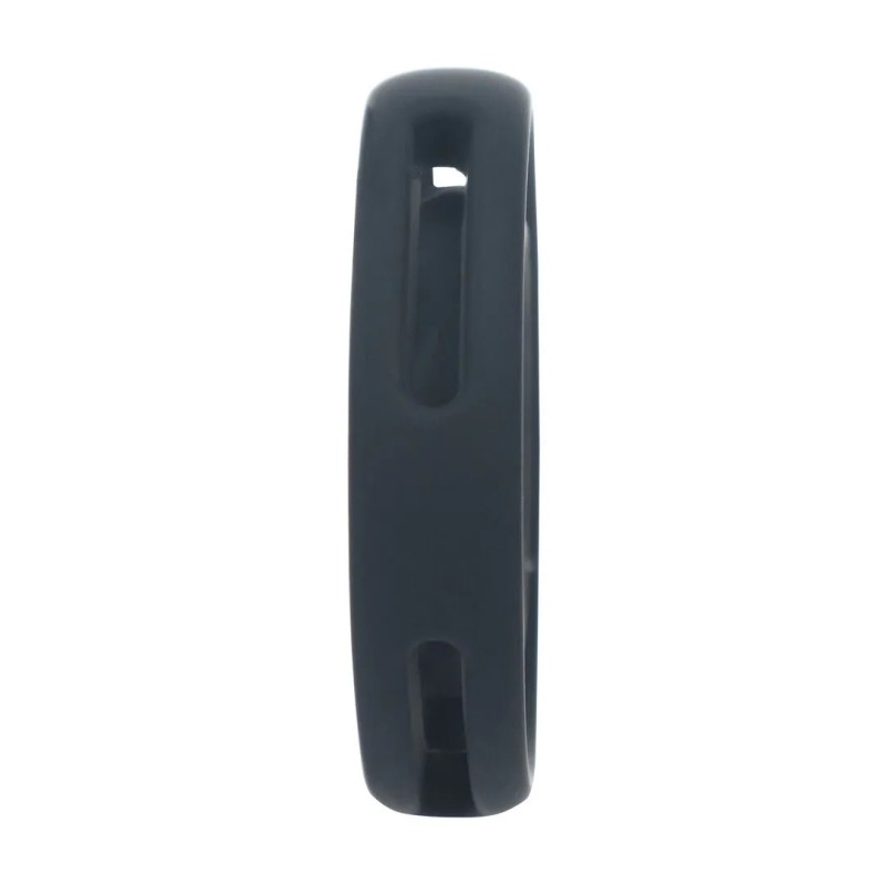 Classic Grooved Silicone Cock and Ball Ring - Black