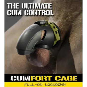 Fort Troff CUMfort Keuschheitskäfig, flexibles Silikon | Dark-Ink