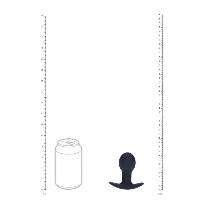 Single Bulb Vibrating Silicone Anal Plug - Black