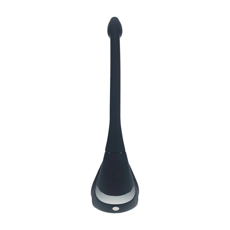 Remote Control Vibrating Silicone Tri O Cockring with Prostate Stimulator - Black
