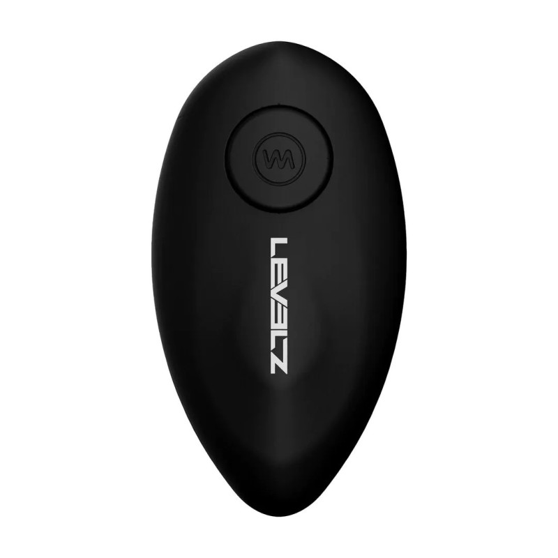 Remote Control Vibrating Silicone Tri O Cockring with Prostate Stimulator - Black