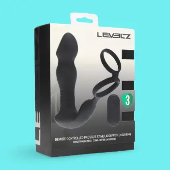 Estimulador próstata LEVELZ thrusting come-hither cockring | Dark-Ink