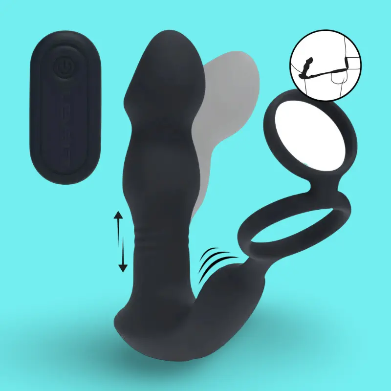 LEVELZ Prostata-Massager Come-Hither Thrusting Penisring | Dark-Ink