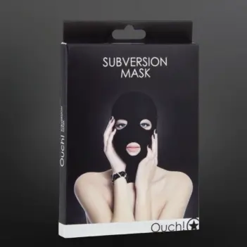 Bondage Maske Ouch! Subversion Mask, Augen & Mund offen | Dark-Ink
